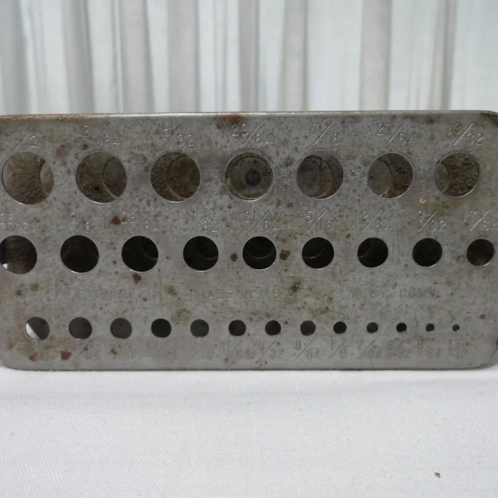 Vintage, RADNOR, Drill Bit Index, Holder, Metal, Made in USA, 1/16 - 1/2